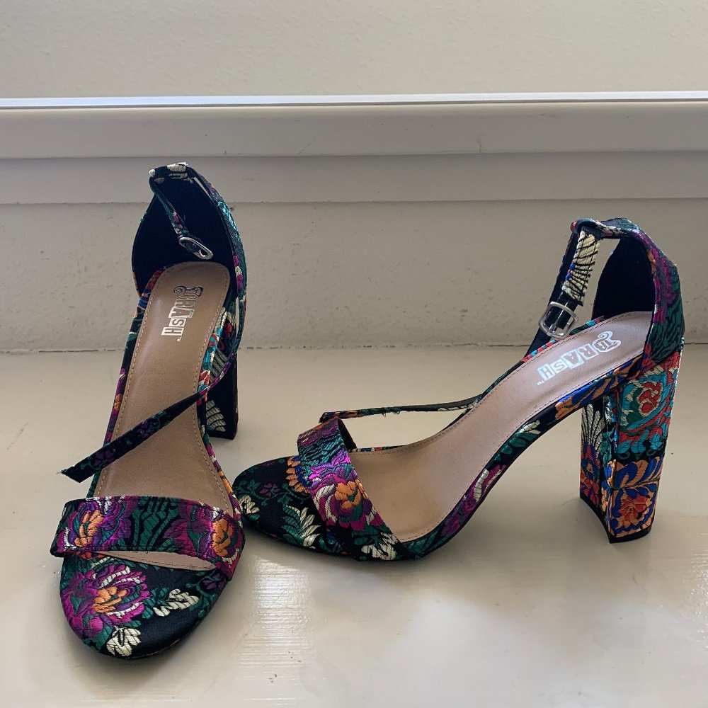 Jacquard Minimal Block Heel